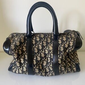 Christian Dior Vintage jacquard logo Boston Bag